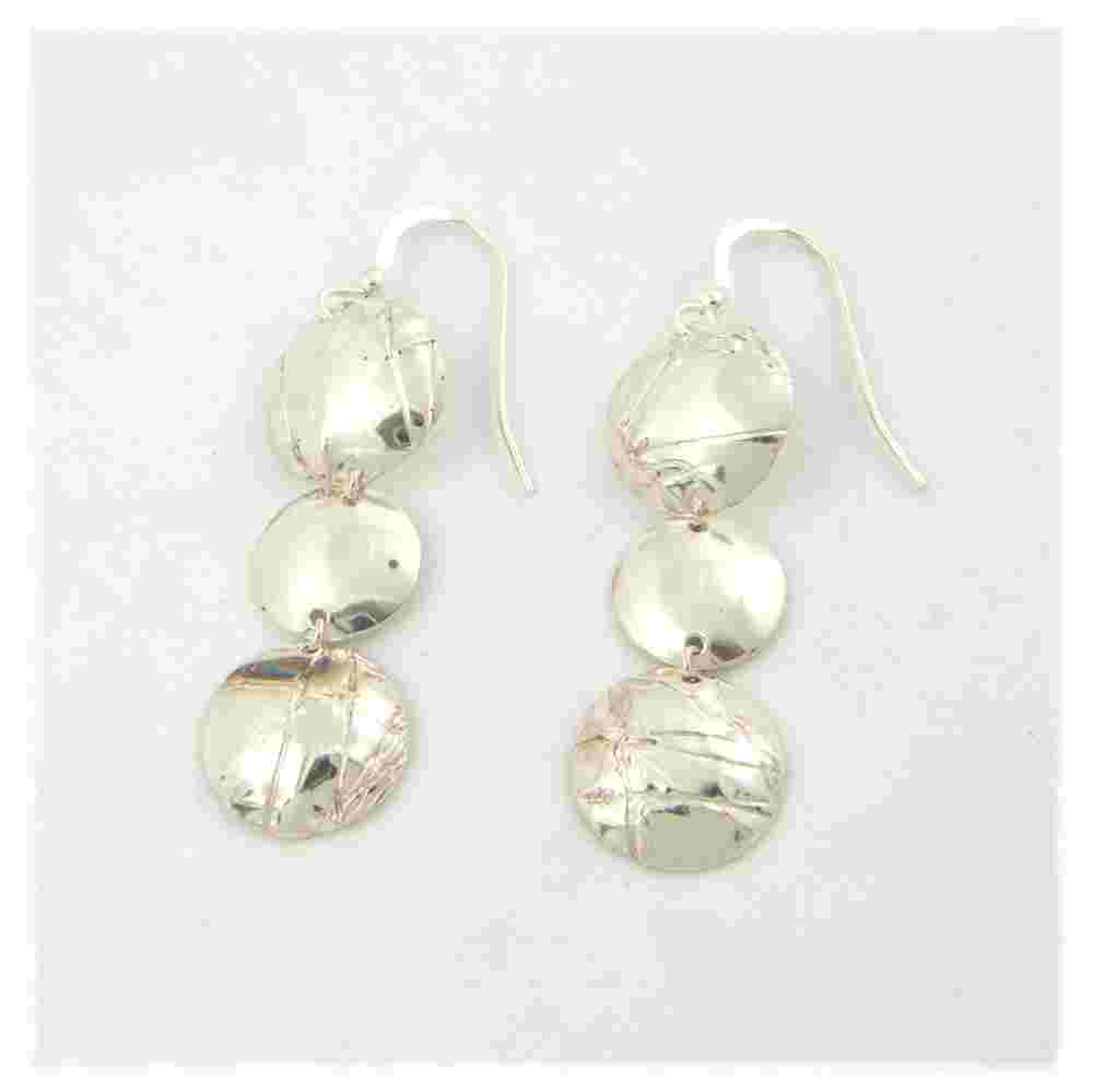 Triple pressed earring